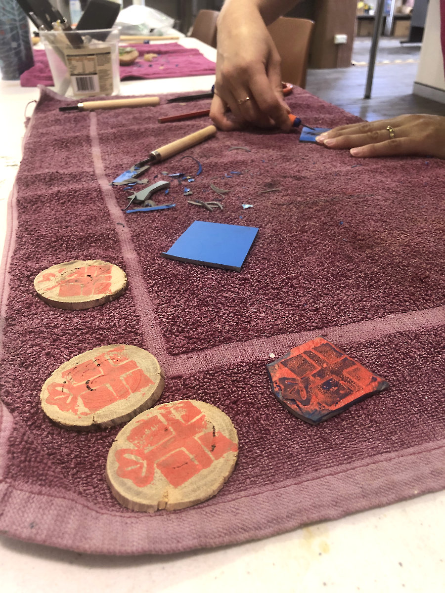 block printing workshop