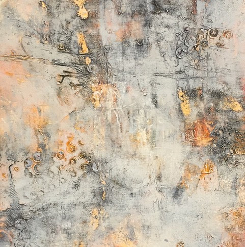 Cold wax media on paper 2021
