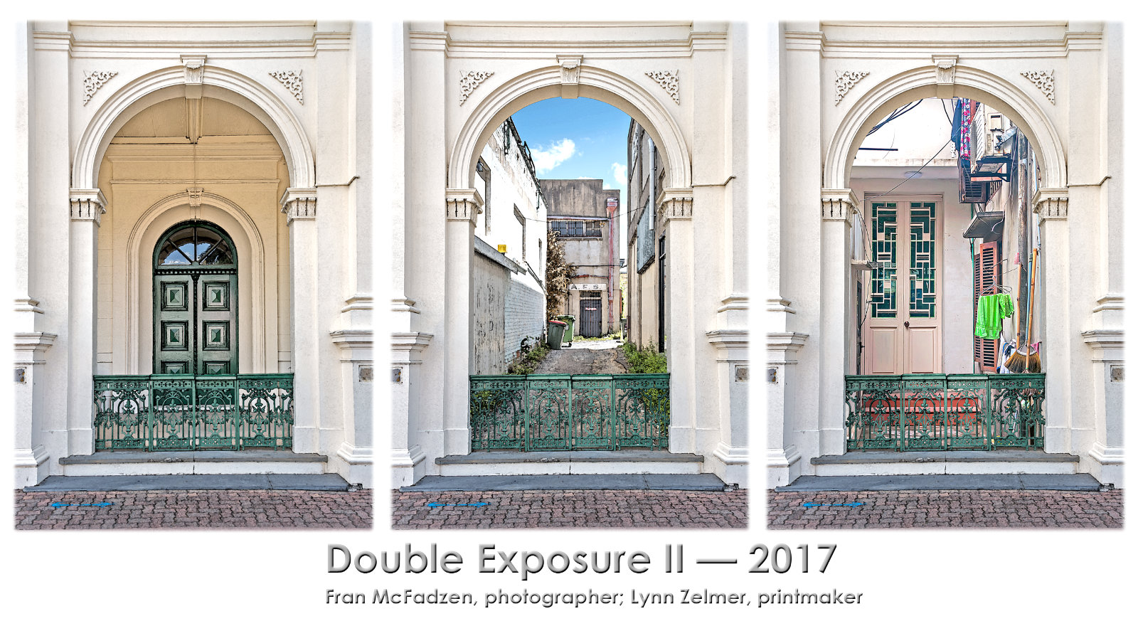 Double Exposure 2017, three doorways