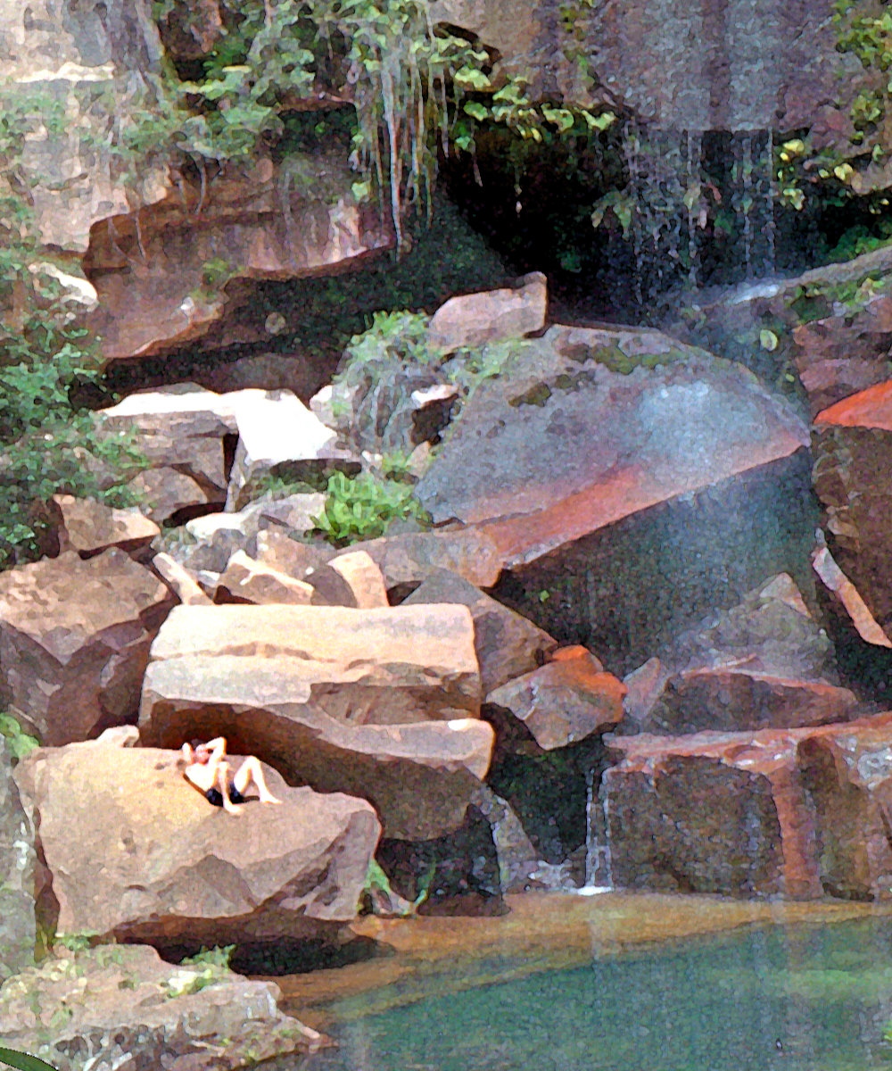 Detail from Rainbow Falls 2017